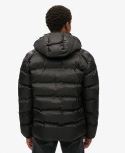 SUPERDRY OVIN HOODED CITY GRAPHIC PUFFER ΜΠΟΥΦΑΝ ΑΝΔΡΙΚΟ | BLACK