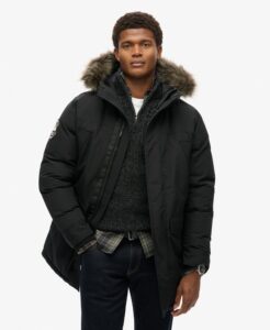 SUPERDRY OVIN EVEREST FAUX FUR PARKA JACKET ΜΠΟΥΦΑΝ ΑΝΔΡΙΚΟ | BLACK