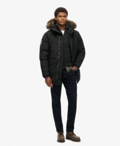 SUPERDRY OVIN EVEREST FAUX FUR PARKA JACKET ΜΠΟΥΦΑΝ ΑΝΔΡΙΚΟ | BLACK