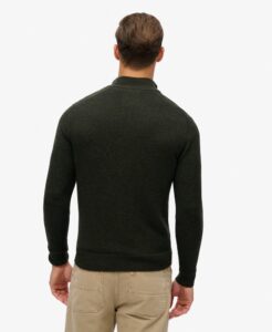 SUPERDRY OVIN ESSENTIAL EMB KNIT HALF ZIP ΠΛΕΚΤΟ ΑΝΔΡΙΚΟ | DARK GREY