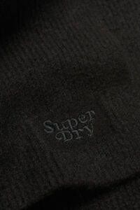 SUPERDRY SDNA SOFT RIB KNIT SCARF ΑΞΕΣΟΥΑΡ ΓΥΝΑΙΚΕΙΟ | BLACK