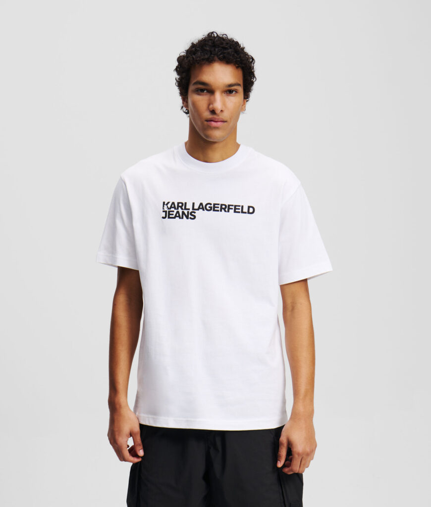 KARL LAGERFELD JEANS KLJ REG SS ESSENTIAL TEE | WHITE