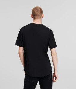 KARL LAGERFELD JEANS KLJ REGULAR CURVED HEM TEE | BLACK