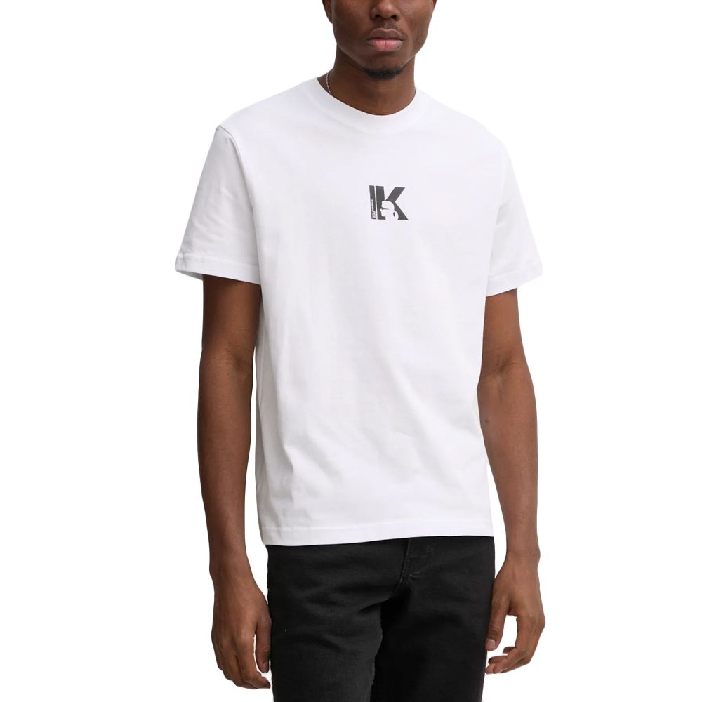 KARL LAGERFELD JEANS KLJ REG SS K-LOGO TEE A1M17044 | WHITE