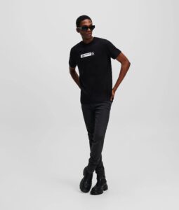 KARL LAGERFELD JEANS KLJ SLIM GRAPHIC TEE A1M17112 | BLACK