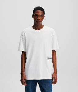 KARL LAGERFELD JEANS KLJ RELAXED SS KARL TEE A1M17113 | WHITE