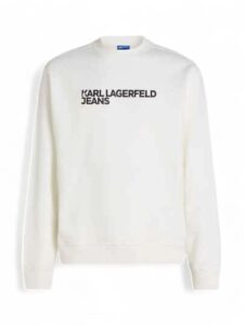 KARL LAGERFELD JEANS KLJ REG ESSENTIAL LOGO SWEAT A1M20001 | WHITE