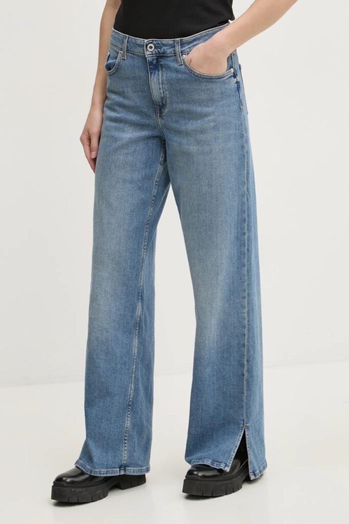 KARL LAGERFELD JEANS KLJ MR RELAXED DENIM W/ SLIT A1W10035 | DENIM