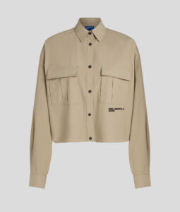 KARL LAGERFELD JEANS KLJ BOXY UTILITY SHIRT A1W11032 | DARK BEIGE