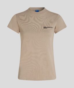 KARL LAGERFELD JEANS KLJ SLIM SS TEE A1W17004 | DARK BEIGE