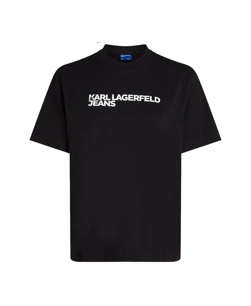 KARL LAGERFELD JEANS KLJ REG SS ESSENTIAL TEE A1W17005 | BLACK