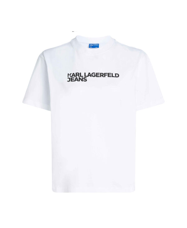 KARL LAGERFELD JEANS KLJ REG SS ESSENTIAL TEE A1W17005 | WHITE