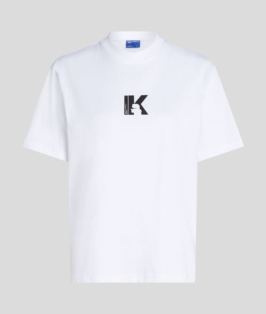 KARL LAGERFELD JEANS KLJ REG SS K-LOGO TEE A1W17031 | WHITE