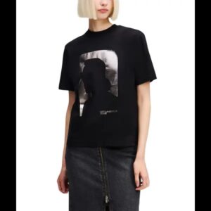 KARL LAGERFELD JEANS KLJ REG SS KARL TEE A1W17032 | BLACK