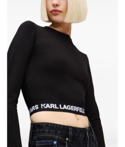 KARL LAGERFELD JEANS KLJ LS MILANO TOP A1W17042 | BLACK