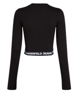 KARL LAGERFELD JEANS KLJ LS MILANO TOP A1W17042 | BLACK