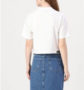 KARL LAGERFELD JEANS KLJ BOXY GLITCHED LOGO | WHITE