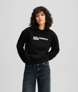 KARL LAGERFELD JEANS KLJ REG ESSENTIAL LOGO SWEAT A1W20005 | BLACK