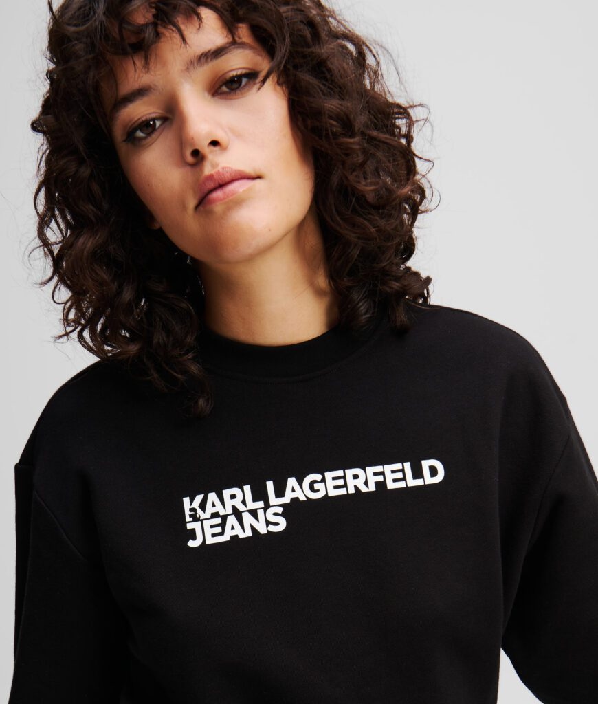 KARL LAGERFELD JEANS KLJ REG ESSENTIAL LOGO SWEAT A1W20005 | BLACK