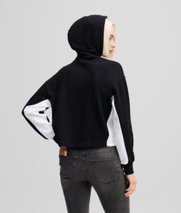 KARL LAGERFELD JEANS KLJ COLOUR BLOCK HOODIE A1W20017 | BLACK&WHITE