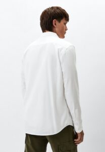 GJ LS SLIM POCKET SHIRT ΠΟΥΚΑΜΙΣΟ ΑΝΔΡΙΚΟ | WHITE