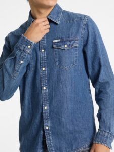 GJ SLIM LS DENIM SHIRT ΠΟΥΚΑΜΙΣΟ ΑΝΔΡΙΚΟ | DENIM