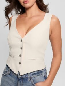 GUESS MATEA SUIT VEST ΓΙΛΕΚΟ ΓΥΝΑΙΚΕΙΟ | OFF WHITE