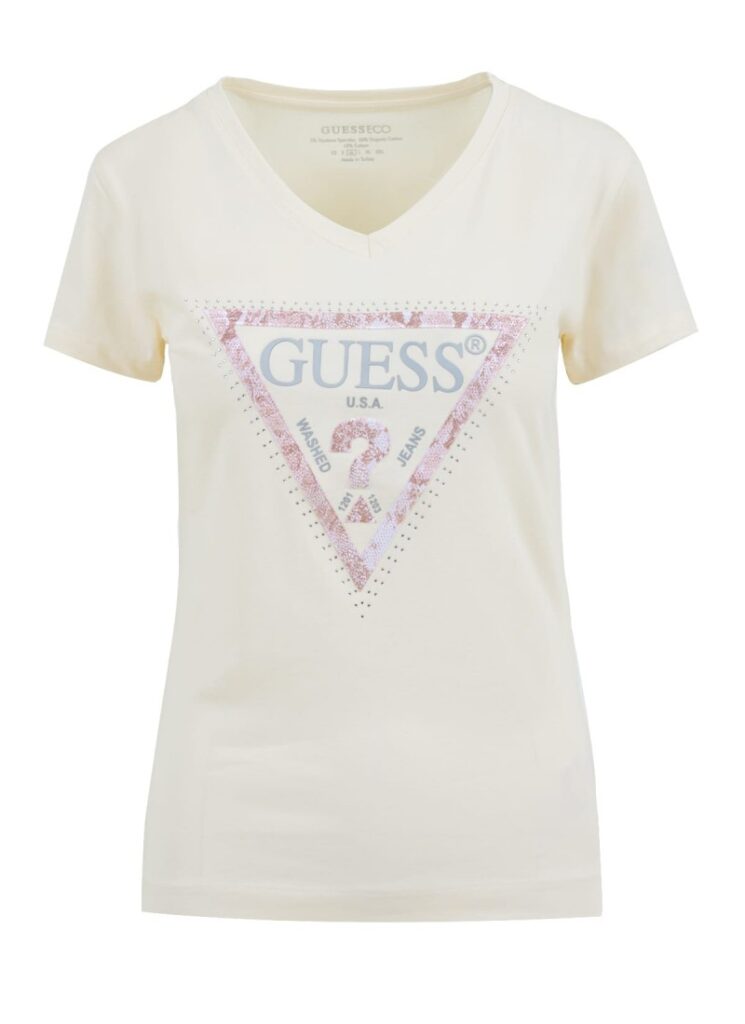 GUESS SS VN PYTHON TRIANGLE TEE ΜΠΛΟΥΖΑ ΓΥΝΑΙΚΕΙΟ | OFF WHITE