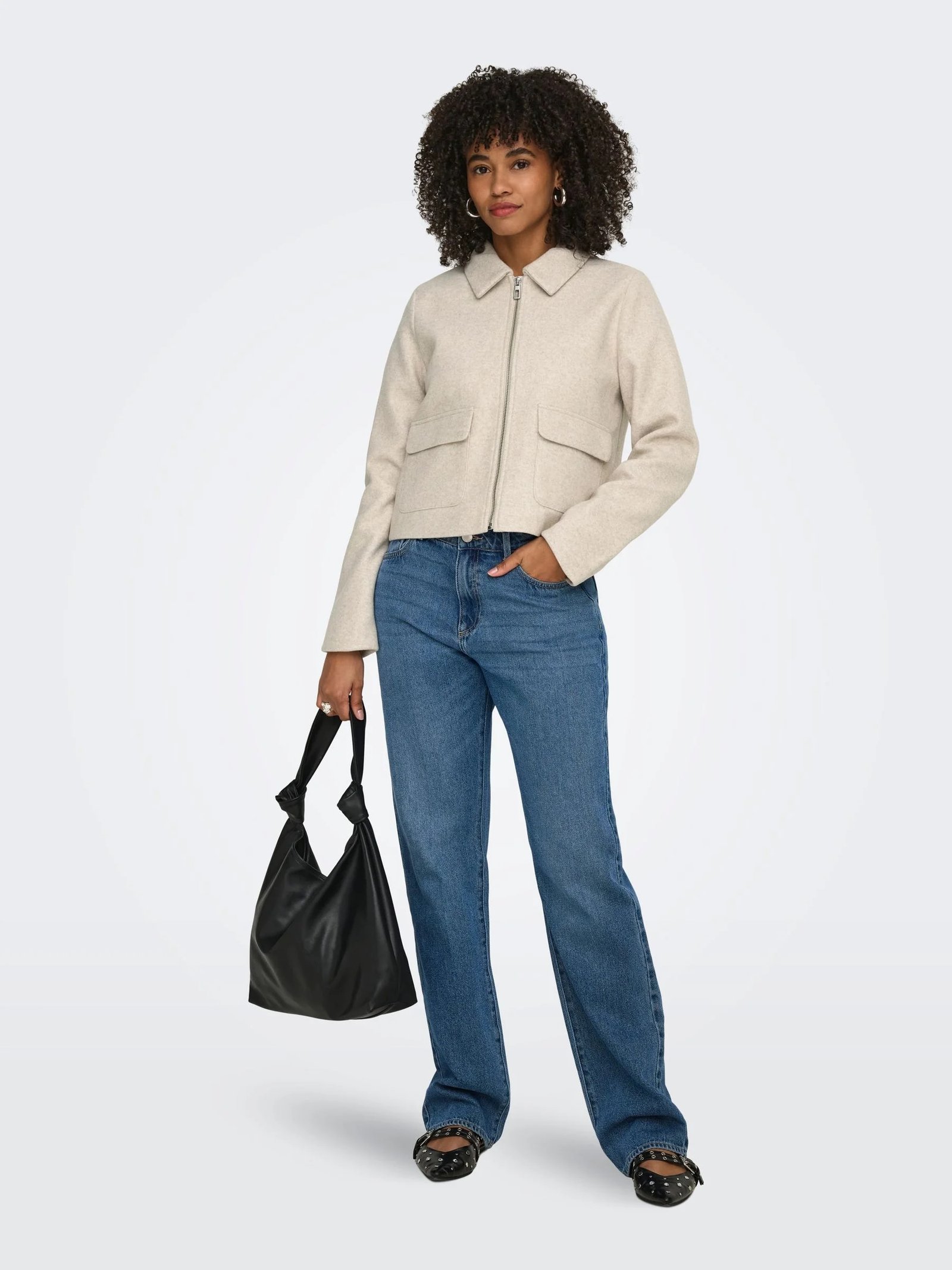 ONLVELA ZIP SHORT JACKET OTW NOOS | LIGHT GREY