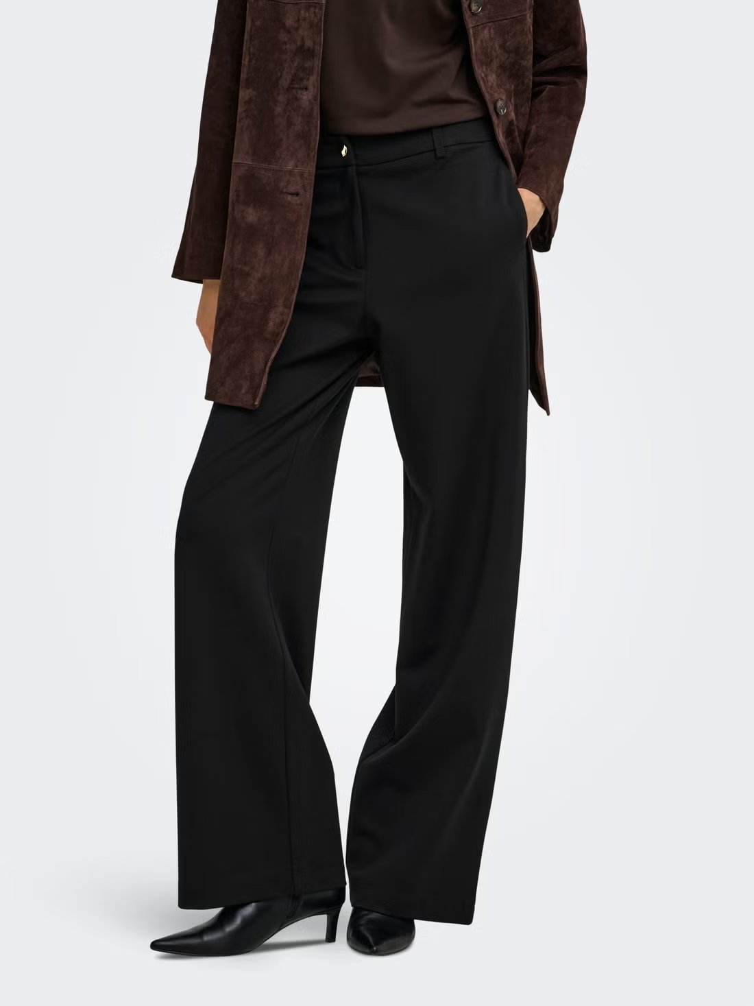 ONLPOPTRASH-TAILORED HW STR PANT TLR | BLACK