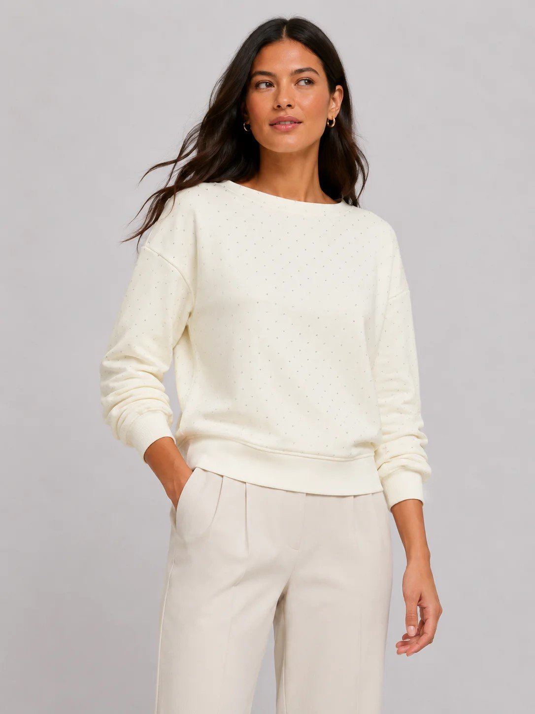 ONLSCARLET L/S SWEAT UB RS SWT | OFF WHITE