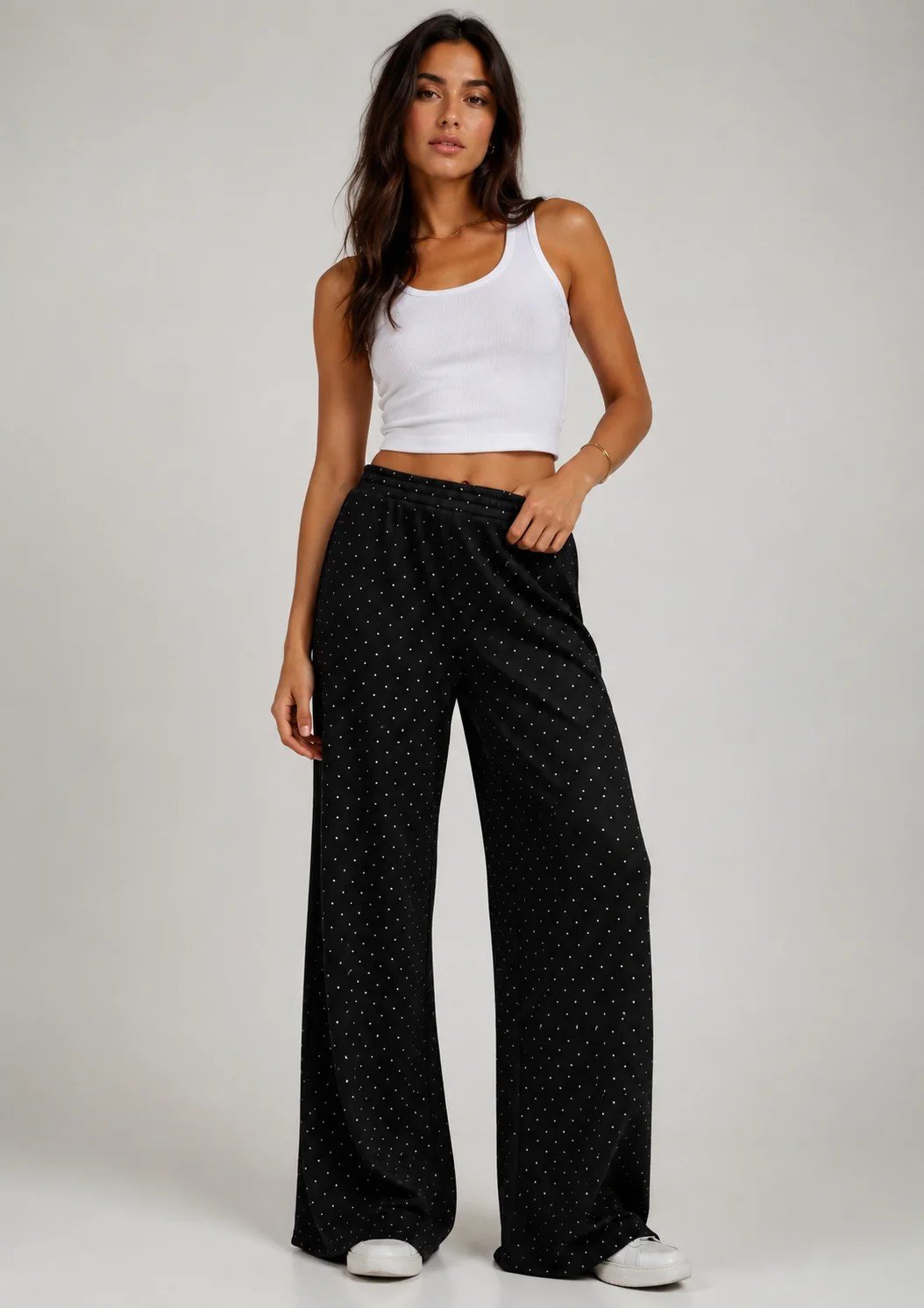 ONLSCARLET WIDE PANTS UB RS SWT | BLACK