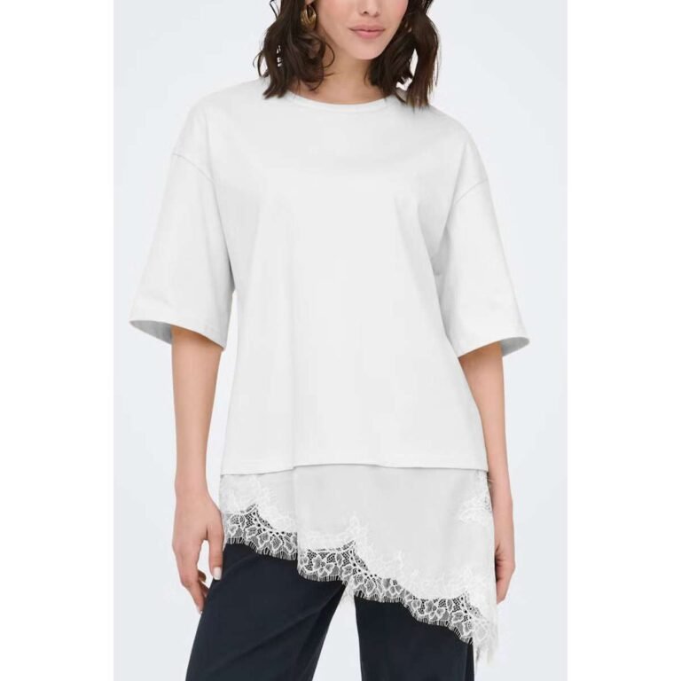 ONLMADELYN S/S LACE TOP JRS | OFF WHITE