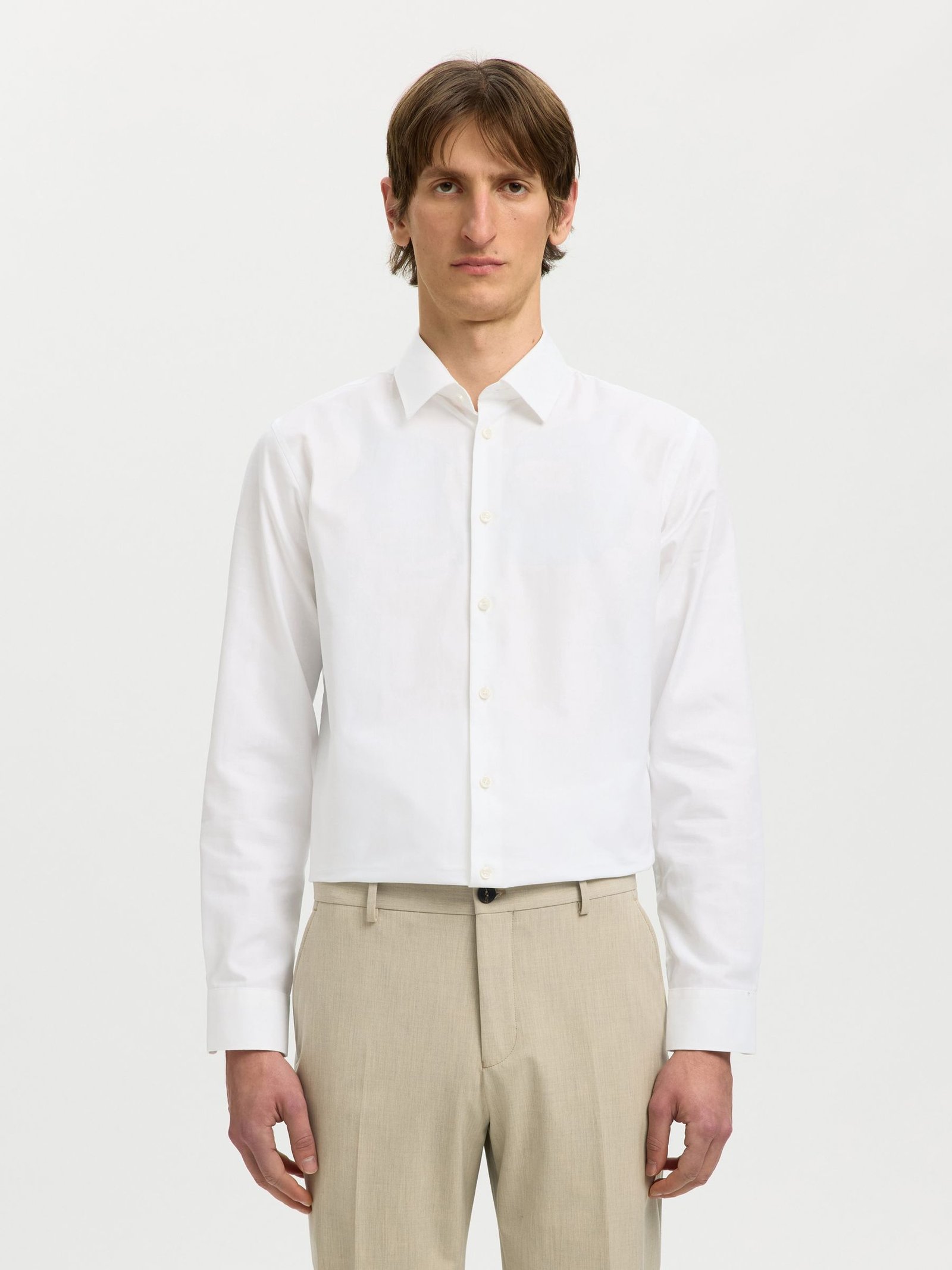 SLMSLIMFILIP ETHAN SHIRT LS CLASSIC NOOS | WHITE