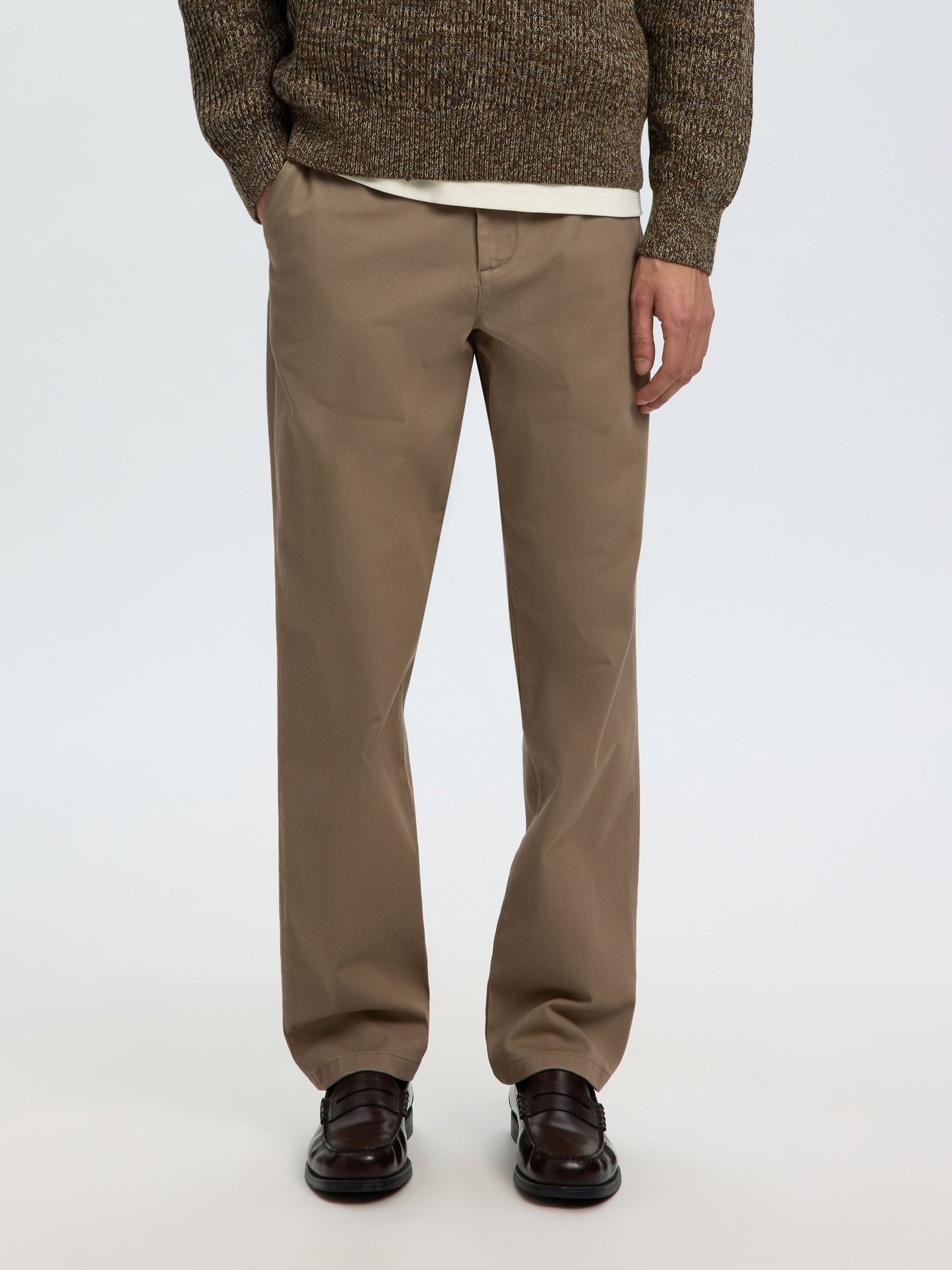 SLM196-STRAIGHT MILES TWILL PANT NOOS | DARK BEIGE