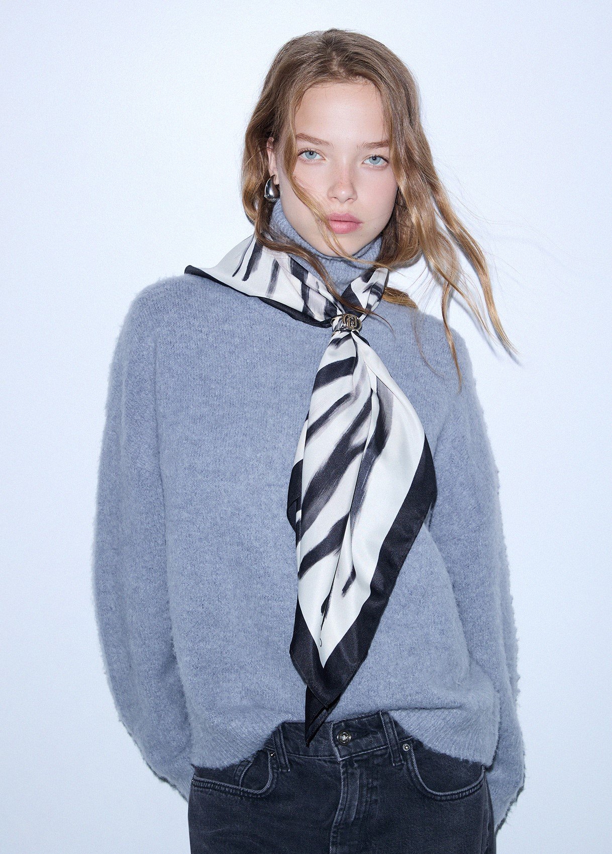 ECS FOULARD MIX ANIMAL PRINT | BLACK&WHITE