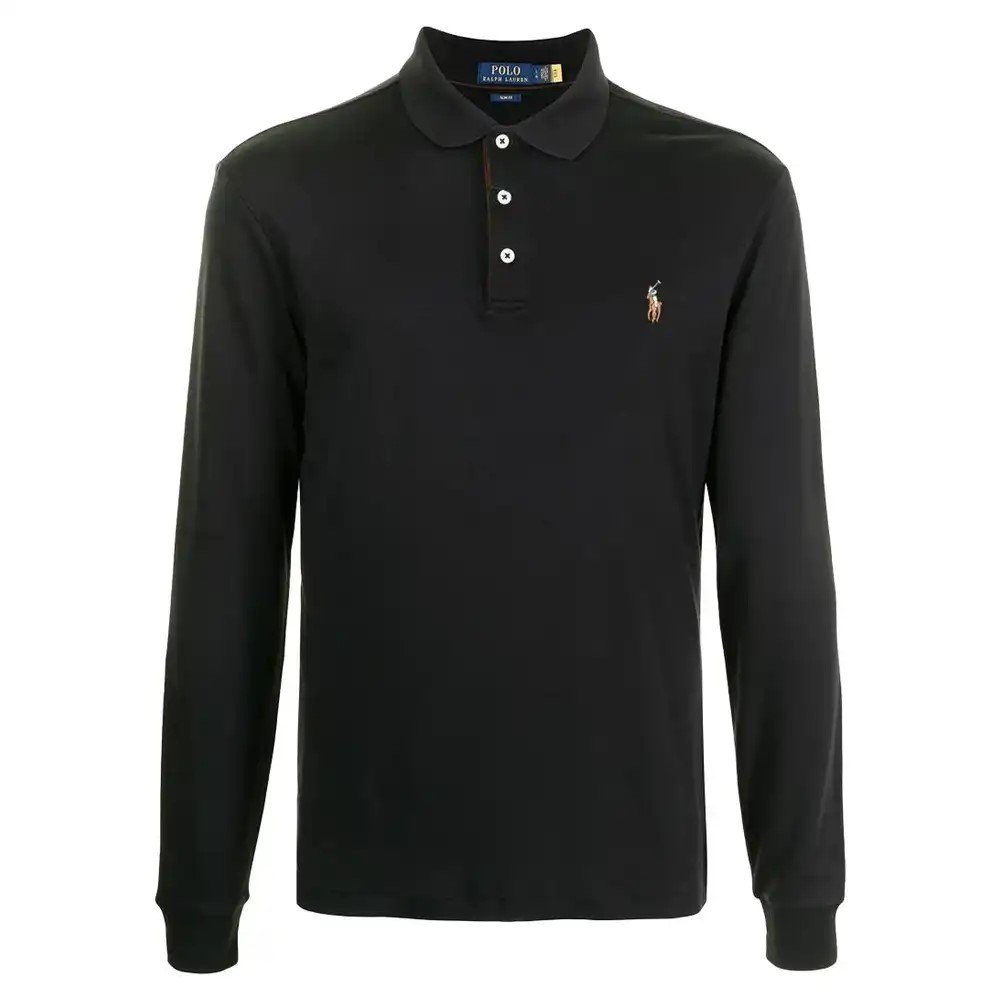 PIMA POLO-LSL-KNT | BLACK