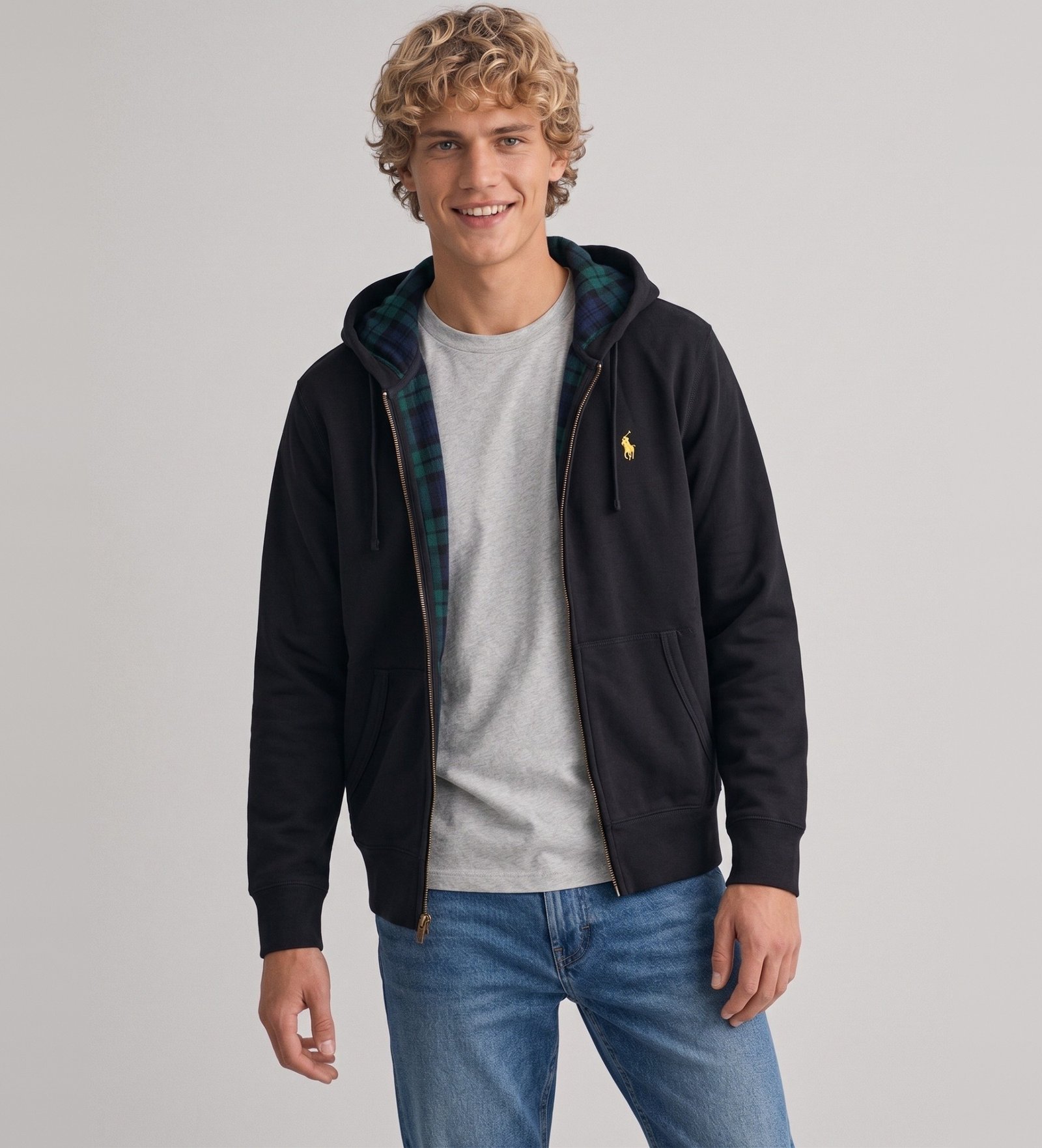 RL FLEECE-KNT-SWEATSHIRT | BLACK
