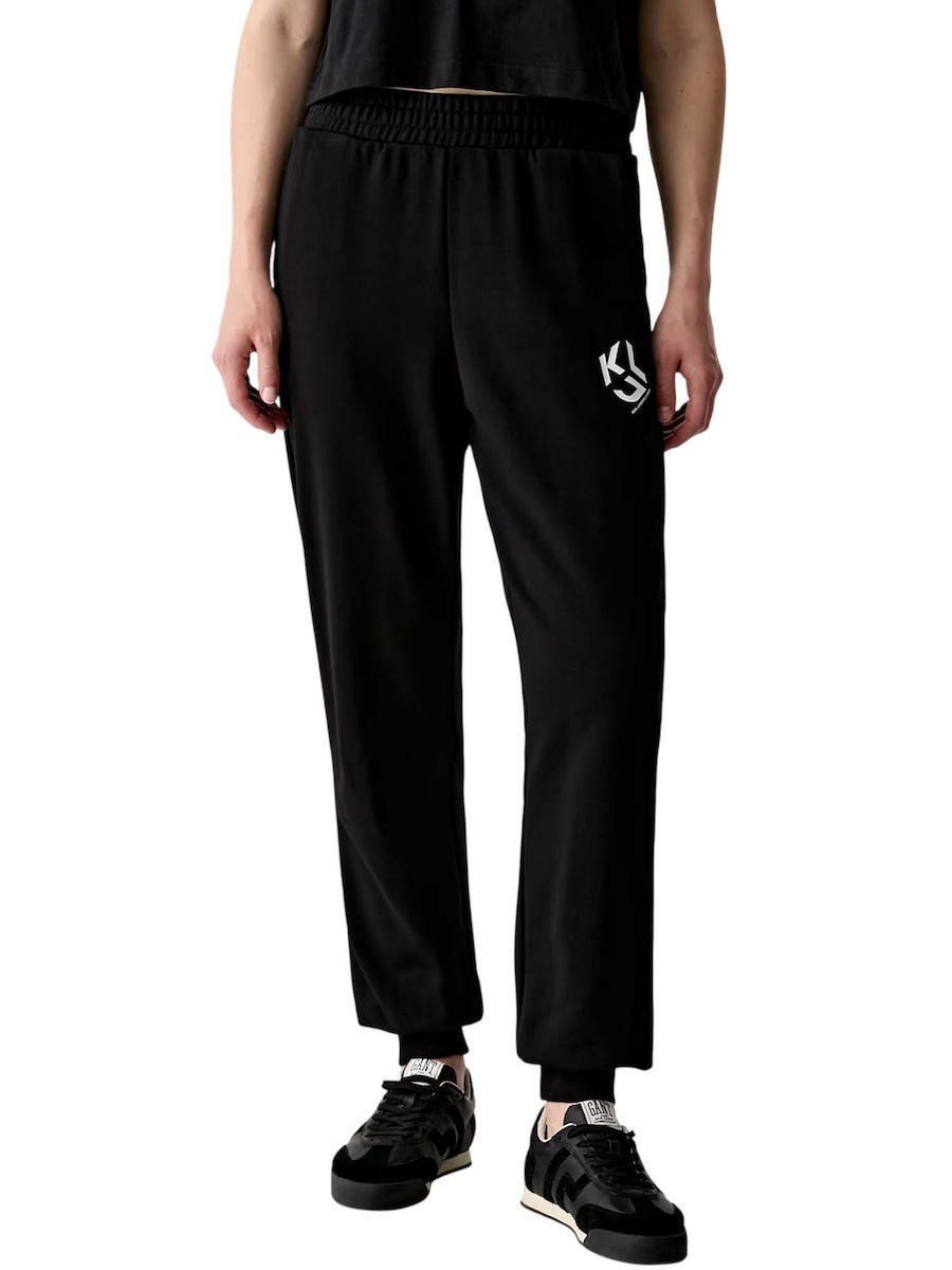 KLJ MONOGRAM SLIM SWEATPANT | BLACK