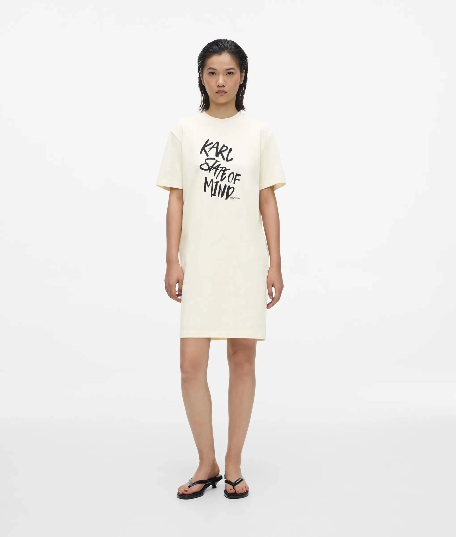 KLJ REGULAR KARLISM DRESS | OFF WHITE