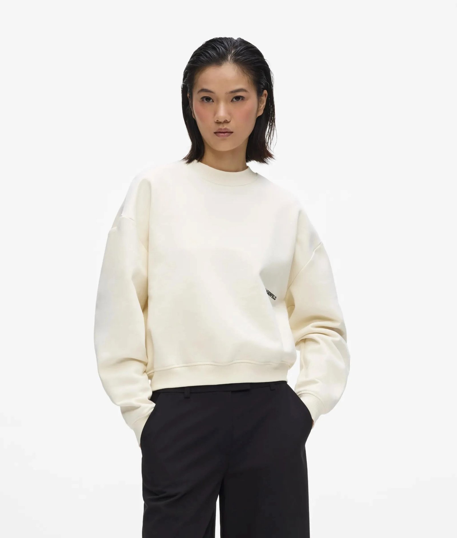 KLJ BOXY KARLISM SWEAT | OFF WHITE