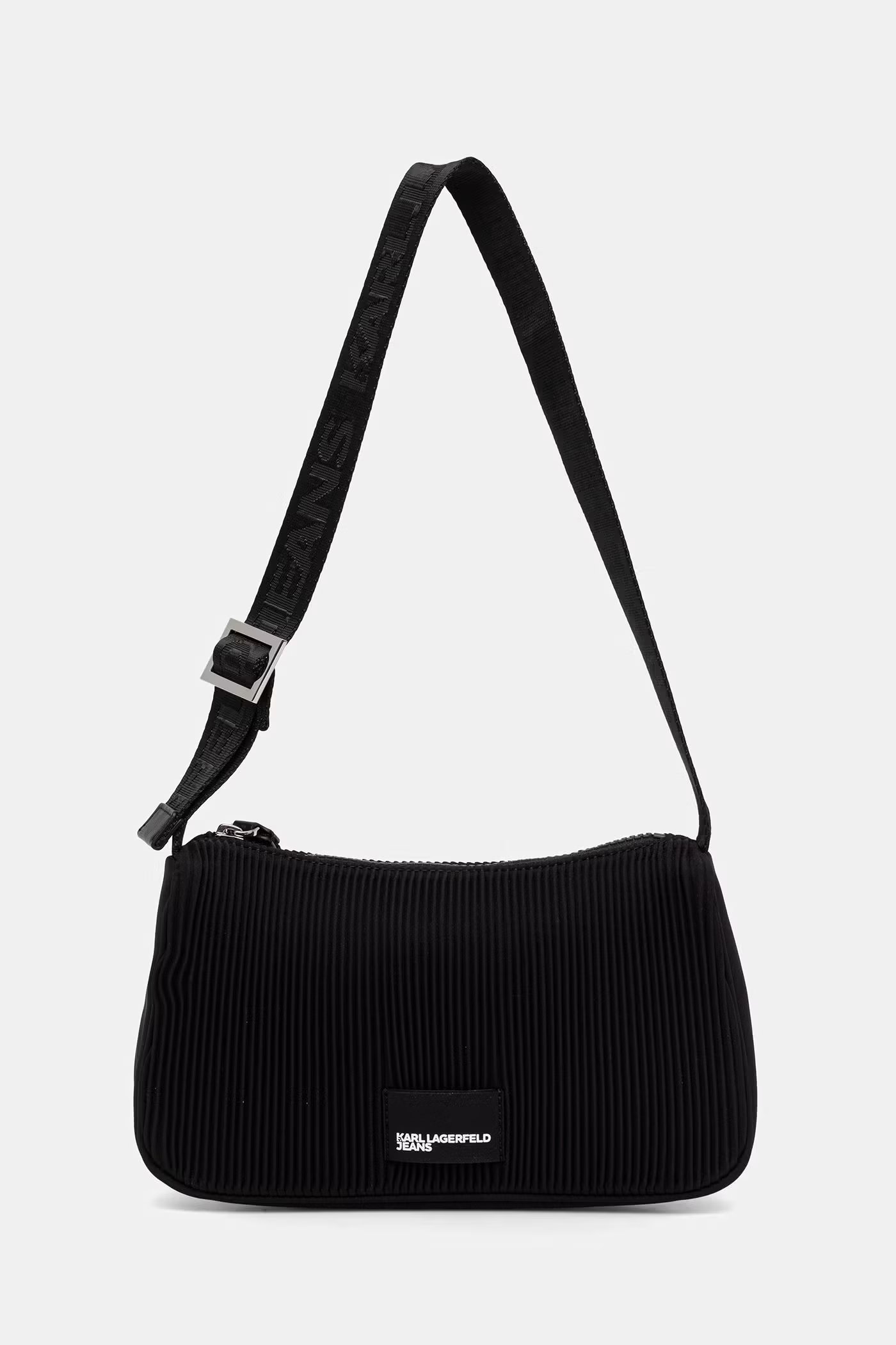 KLJ PLEAT NYLON SHOULDERBAG | BLACK