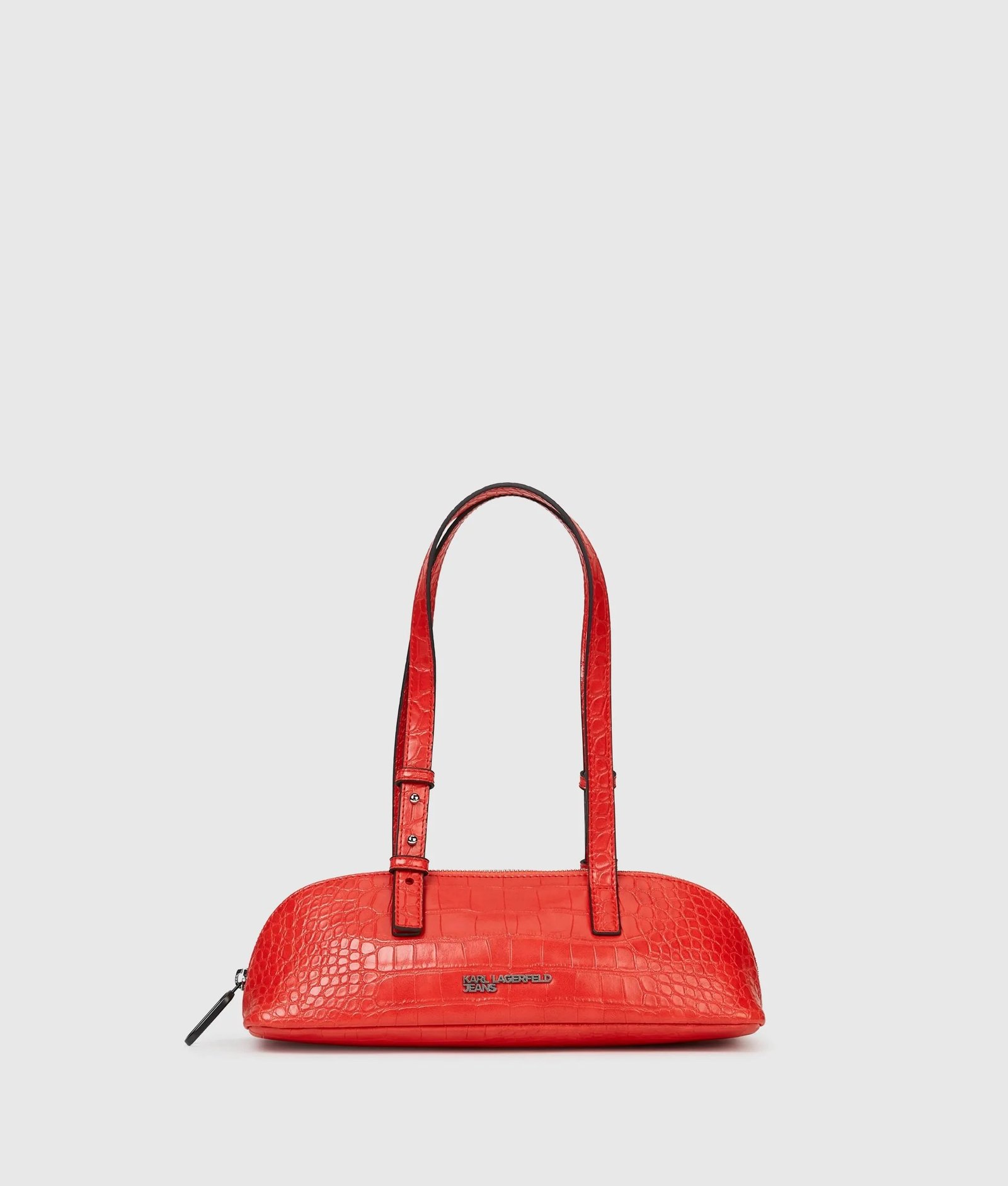 KLJ LOGO ELONGATED BAG CROCO | RED