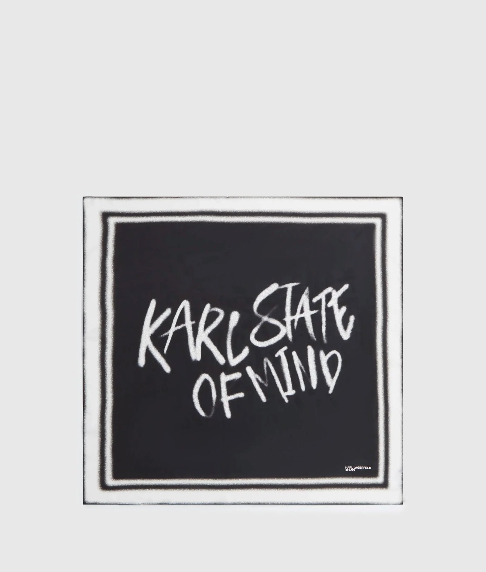 KLJ KARL QUOTE LARGE BANDANA | BLACK
