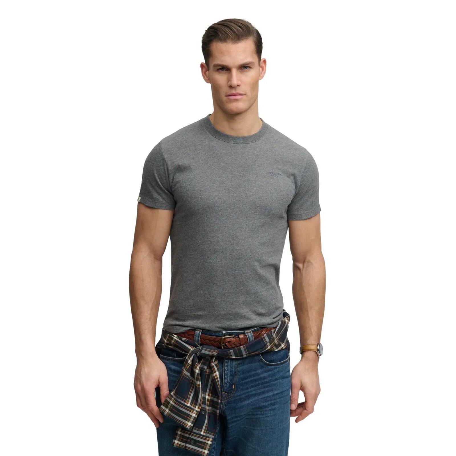 ESSENTIAL STACKEDLOGO EMB TEE ΜΠΛΟΥΖΑ ΑΝΔΡΙΚΟ | GREY