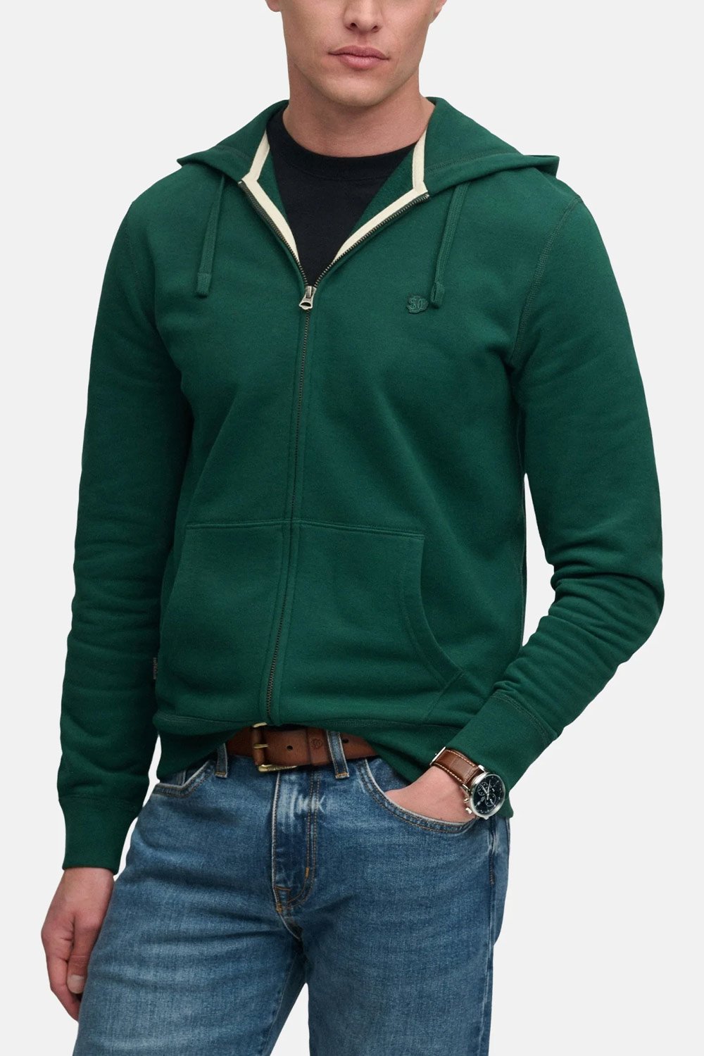 D1 OVIN ESSENTIAL SDCO LOGO ZIPHOOD ΦΟΥΤΕΡ ΑΝΔΡΙΚΟ | GREEN