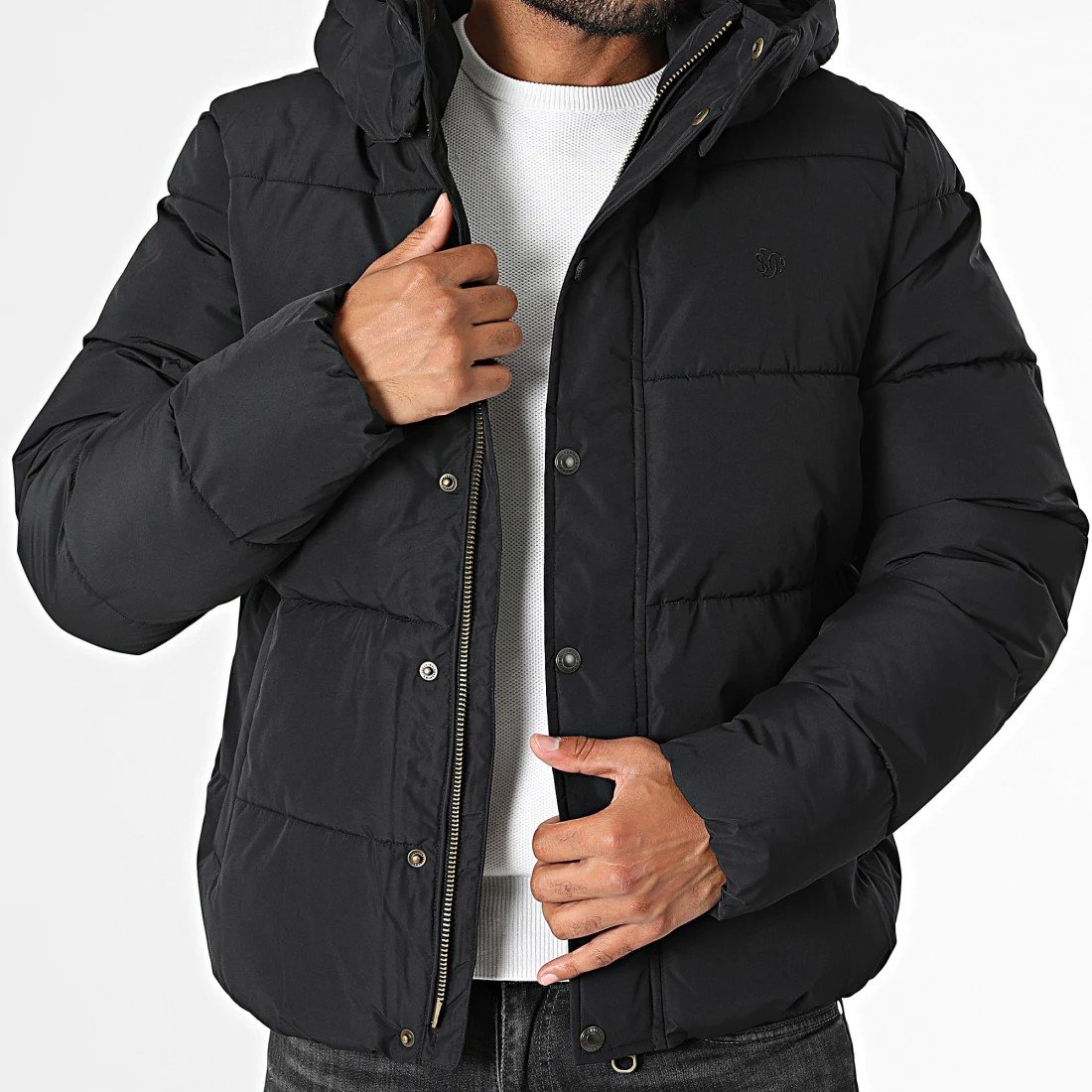 PREMIUM HOOD PUFFER JKT ΜΠΟΥΦΑΝ ΑΝΔΡΙΚΟ | BLACK