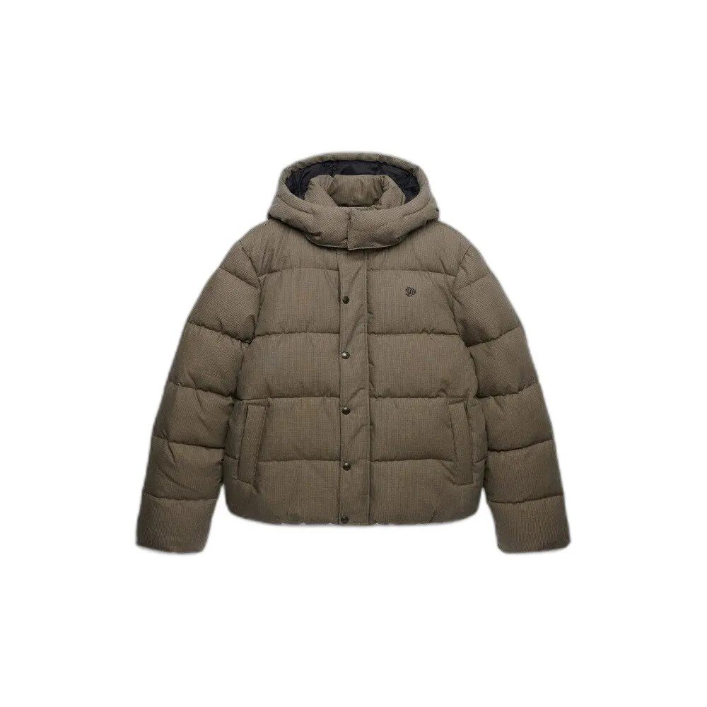 PREMIUM HOOD CHECK PUFFER JKT ΜΠΟΥΦΑΝ ΑΝΔΡΙΚΟ | BROWN