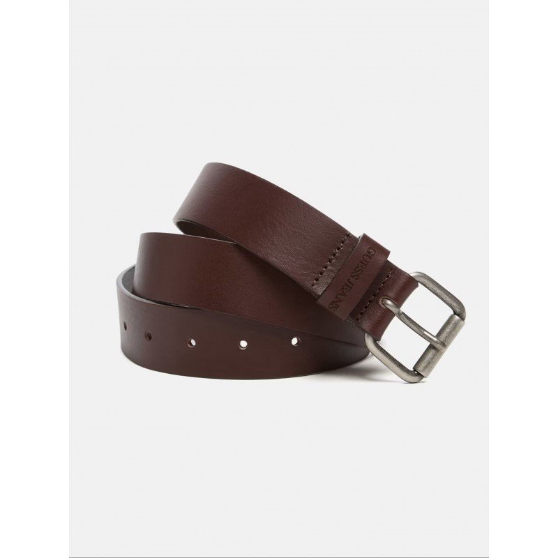 GJ HAMMERED LEATHER BELT ΖΩΝΗ ΑΝΔΡΙΚΟ | BROWN