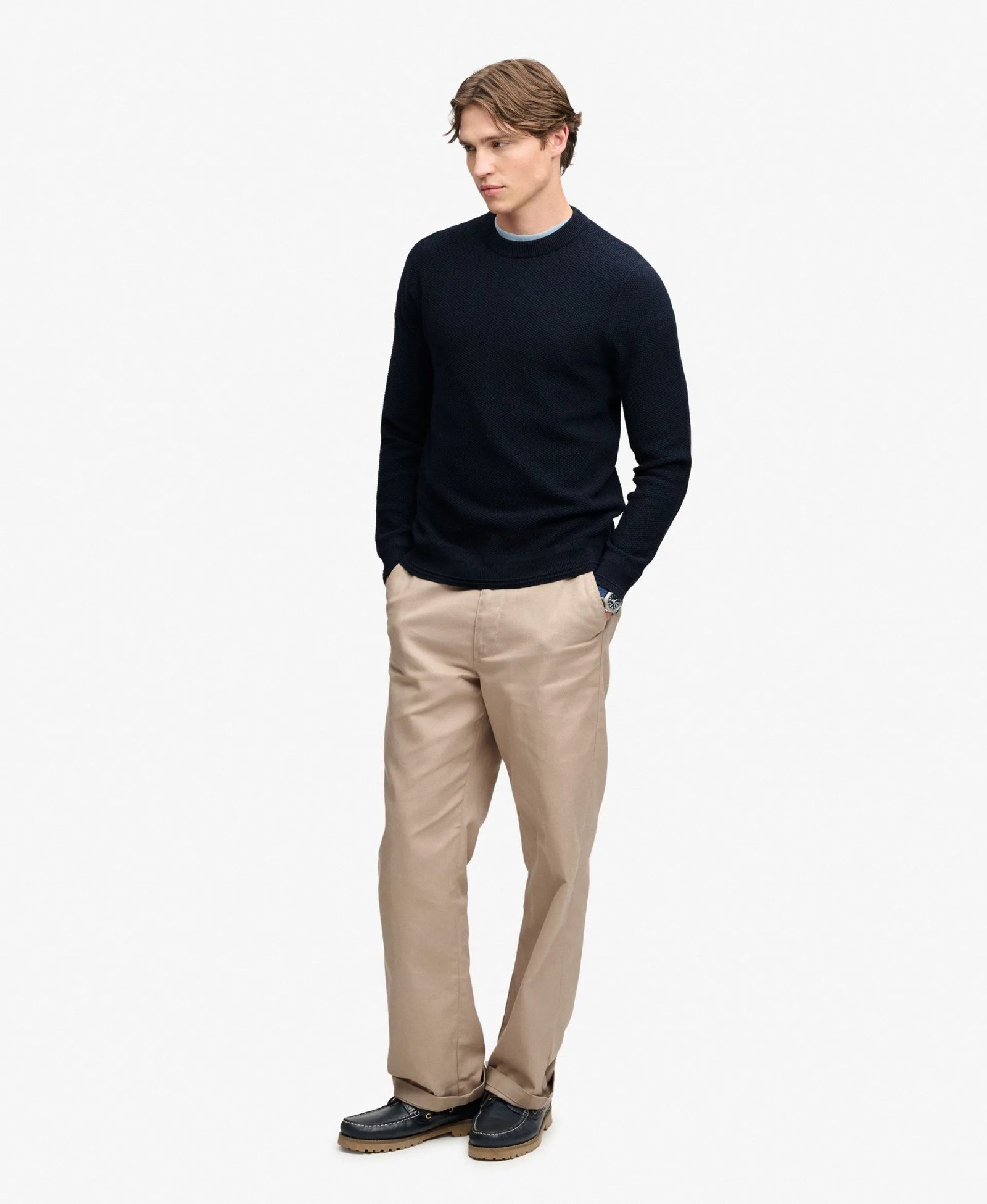TEXTURE KNIT JUMPER ΠΛΕΚΤΟ ΑΝΔΡΙΚΟ | DARK BLUE